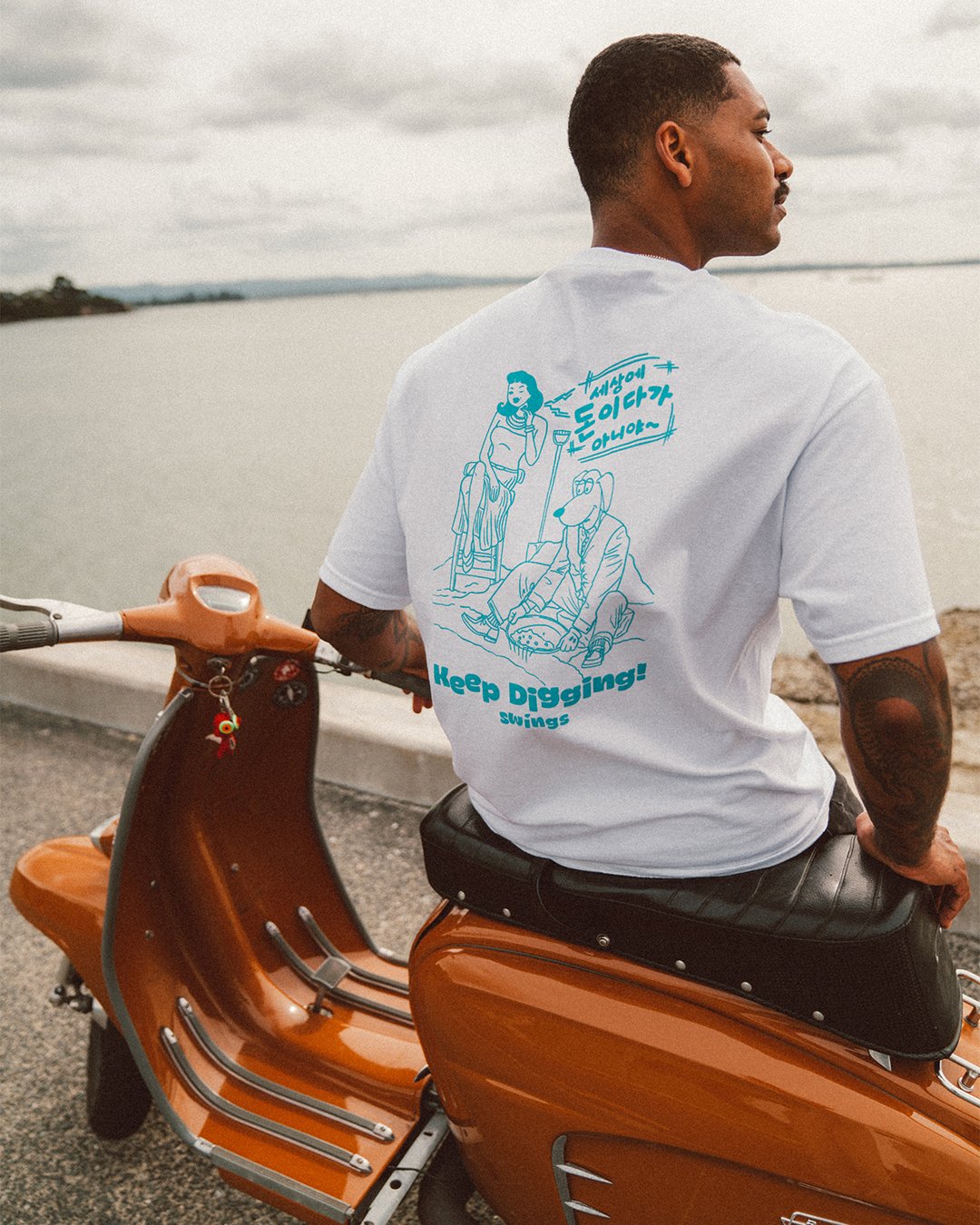 Ockhee x Swings / Keep Digging SS Tee - White